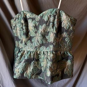 LILLY PULITZER | New With Tags! Stephanie Top Optional Straps Peplum Black | 14